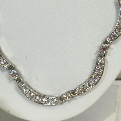 LOT 123: Collection of Silvertone Rhinestone Jewelry