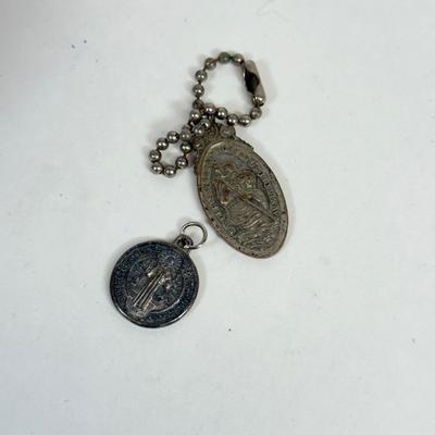LOT 129: Religious Jewelry, Crosses, Pope Coin & More