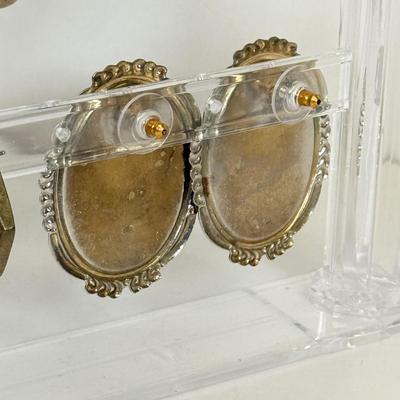 LOT 130: Collection of Pierced Earrings