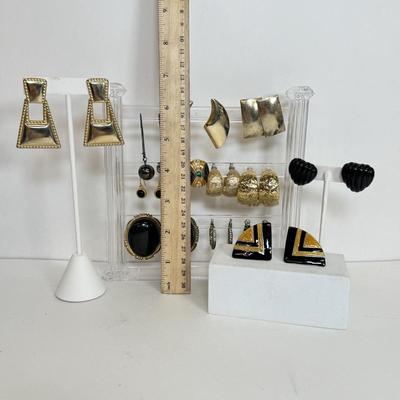 LOT 130: Collection of Pierced Earrings