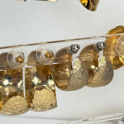 LOT 130: Collection of Pierced Earrings