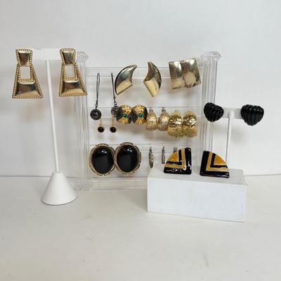 LOT 130: Collection of Pierced Earrings