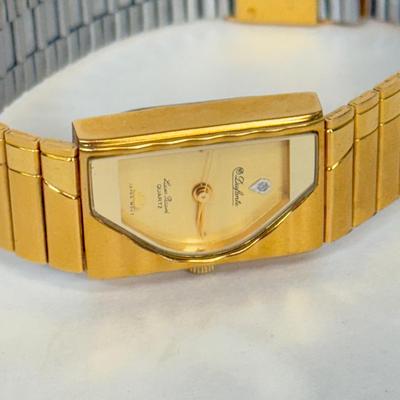 LOT 136: Vintage Dufonte Lucien Picard Gold Plated Stainless Steel Watch & Men's Vintage Gruen Watch