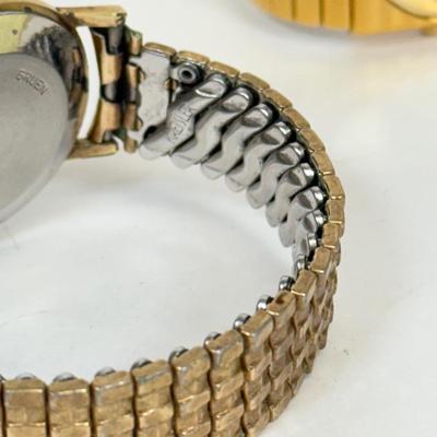 LOT 136: Vintage Dufonte Lucien Picard Gold Plated Stainless Steel Watch & Men's Vintage Gruen Watch