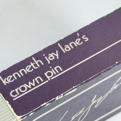 LOT 137: Kenneth Jay Lane’s Crown Pin, Rhinestone Pins/Brooches & Bracelet