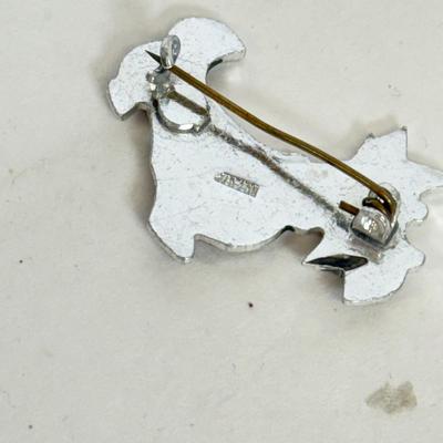 LOT 138: Scottish Terrier Pin, Brooches & Hand Made Earrings