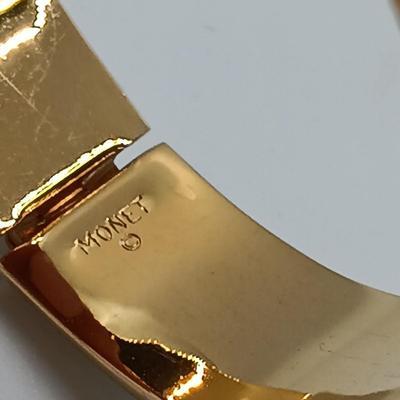 LOT 149: Enameled Austrian Cuff Bracelets, Monet Gold-Tone and White Bangle & More