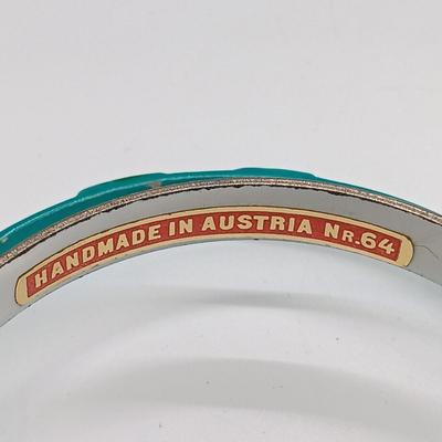 LOT 149: Enameled Austrian Cuff Bracelets, Monet Gold-Tone and White Bangle & More