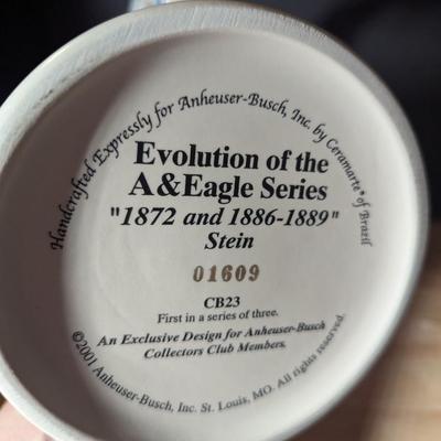 Evolution Of The A & Eagle Series "1872 & 1886-1889" Stein w/ Box