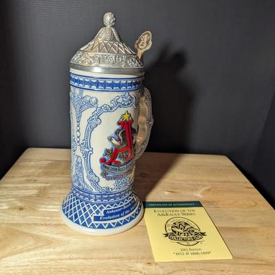 Evolution Of The A & Eagle Series "1872 & 1886-1889" Stein w/ Box