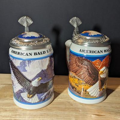 American Bald Eagle Fall & Winter Steins w/ Box