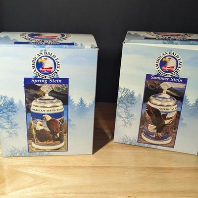 American Bald Eagle Spring & Summer Steins w/ Box