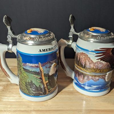 American Bald Eagle Spring & Summer Steins w/ Box