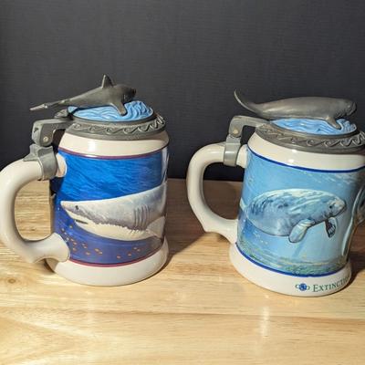 Great White Shark & Marine Conservation Series The Manatee "Extinction Is Forever" Steins