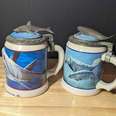 Great White Shark & Marine Conservation Series The Manatee "Extinction Is Forever" Steins