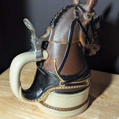 World Famous Budweiser Clydesdale Stein "King A Regal Spirit" w/ Box