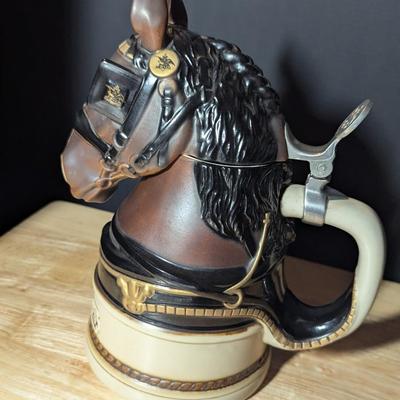World Famous Budweiser Clydesdale Stein "King A Regal Spirit" w/ Box