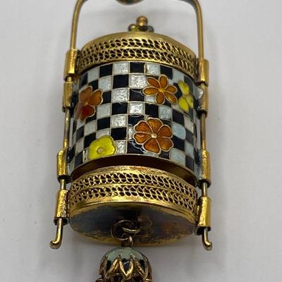 Japanese cloisonné enameled miniature inro or charm