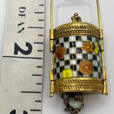 Japanese cloisonné enameled miniature inro or charm