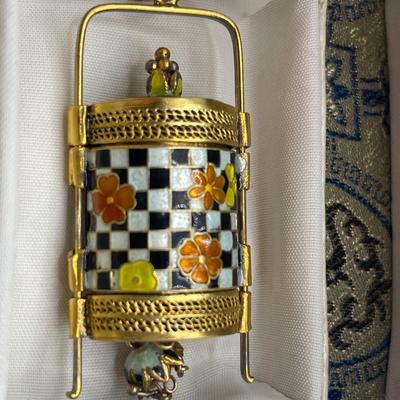 Japanese cloisonné enameled miniature inro or charm