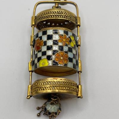 Japanese cloisonné enameled miniature inro or charm