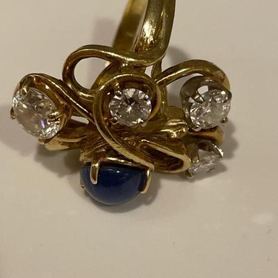 18k Linde Star Sapphire and Diamond ring