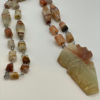 Vintage hand carved Mexican necklace