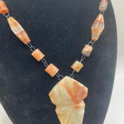 Vintage hand carved Mexican necklace