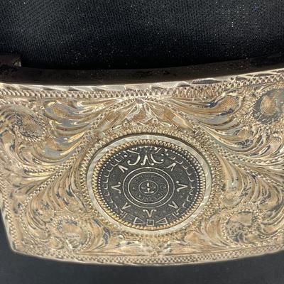 Sterling Guadalajara Mexico belt buckle