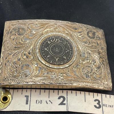Sterling Guadalajara Mexico belt buckle