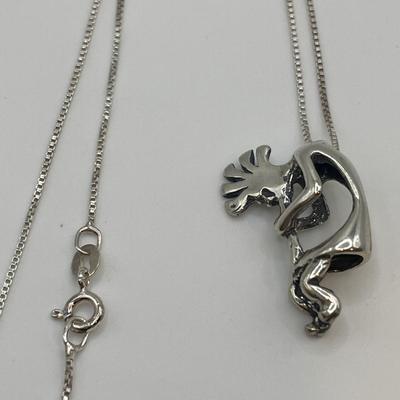 Sterling Kokopelli necklace