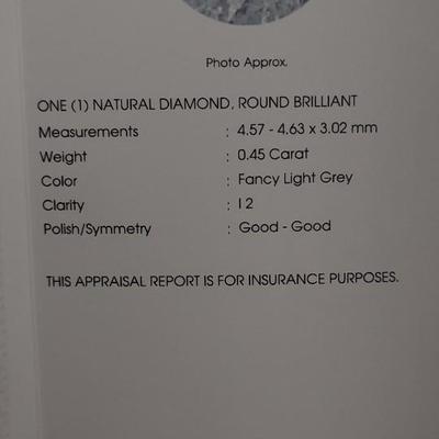 IGI CERTIFIED NATURAL DIAMOND 0.45 CT