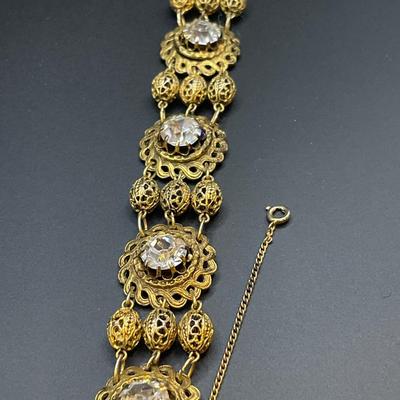 Freirich bracelet with large rhinestone