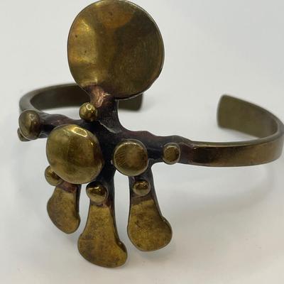 Jack Boyd unsigned brutalist bronze bracelet and necklace