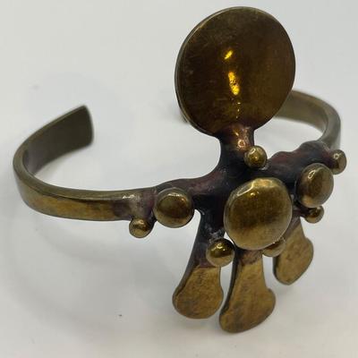 Jack Boyd unsigned brutalist bronze bracelet and necklace