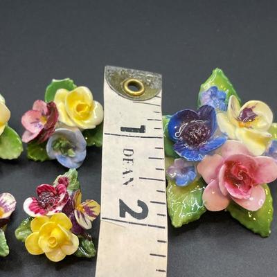 Crown Staffordshire painted jewelry