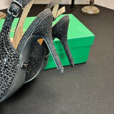 Lauren Lorraine Black Slingback Shoes 7