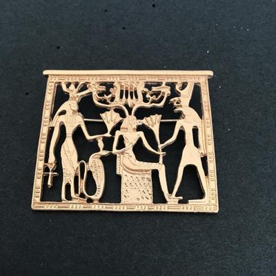 Very cool Egyptian art brooch