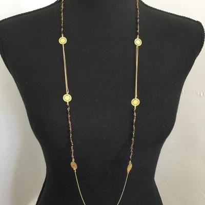 Beautiful, vintage, gold, toned, petite dainty, layering necklace