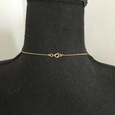 Beautiful, vintage, gold, toned, petite dainty, layering necklace