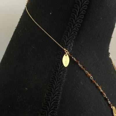 Beautiful, vintage, gold, toned, petite dainty, layering necklace