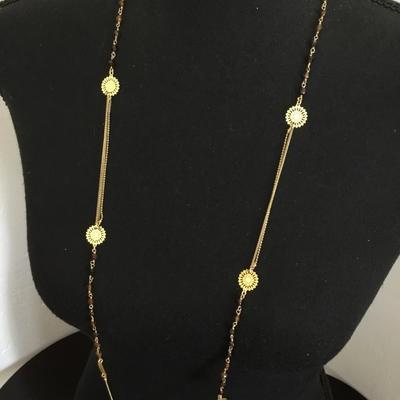 Beautiful, vintage, gold, toned, petite dainty, layering necklace