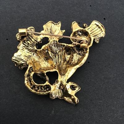 Beautiful Multi Colored spring flower cat Brooch