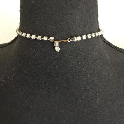 Beautiful, vintage, art, deco, rhinestone statement, necklace