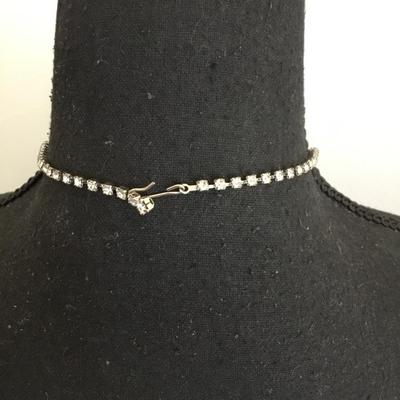 Gorgeous, art deco, crystal rhinestone, choker statement, necklace excellent condition