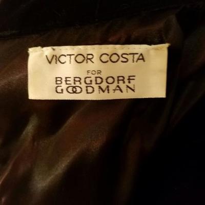 Vtg Victor Costa for Bergdorf Goodman organza details cocktail dress
