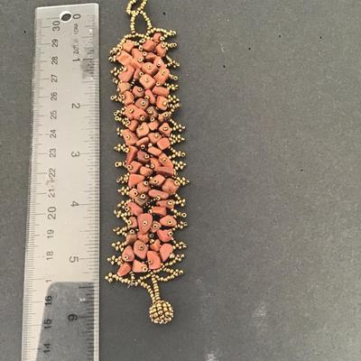 Sale Photo Thumbnail #132: Vintage hand made beaded bracelet please see attached photos