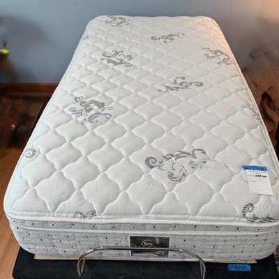 Sold Twin Serta Perfect Sleeper Mattress with adjustible frame