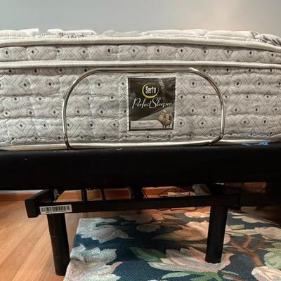 Sold Twin Serta Perfect Sleeper Mattress with adjustible frame