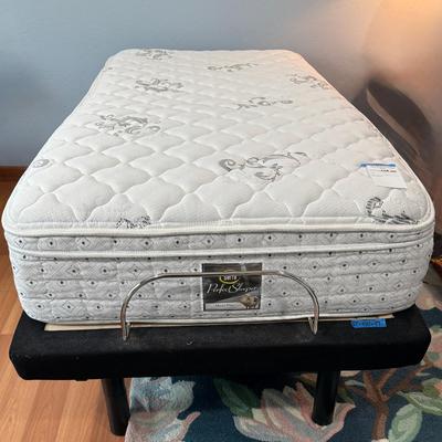 Sold Twin Serta Perfect Sleeper Mattress with adjustible frame